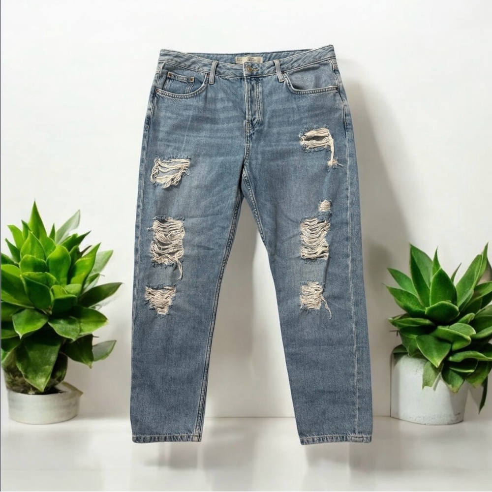 Hayden Topshop Moto Distressed Buttonfly Jeans Size 30